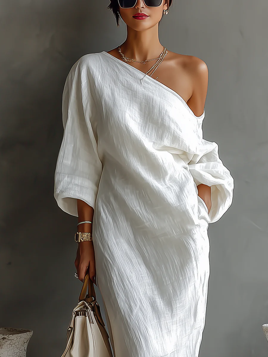 Vivienne | Robe Maxi Asymétrique Et Élégante